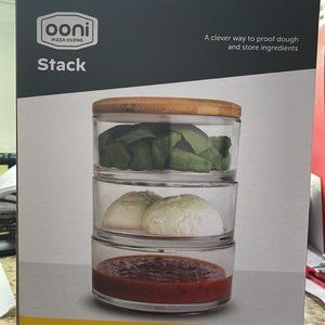 Ooni pizza Oven Stack 3 Glass bowls Perfect way to Proof Dough